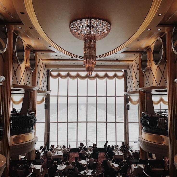 Restaurant interior with private family seating